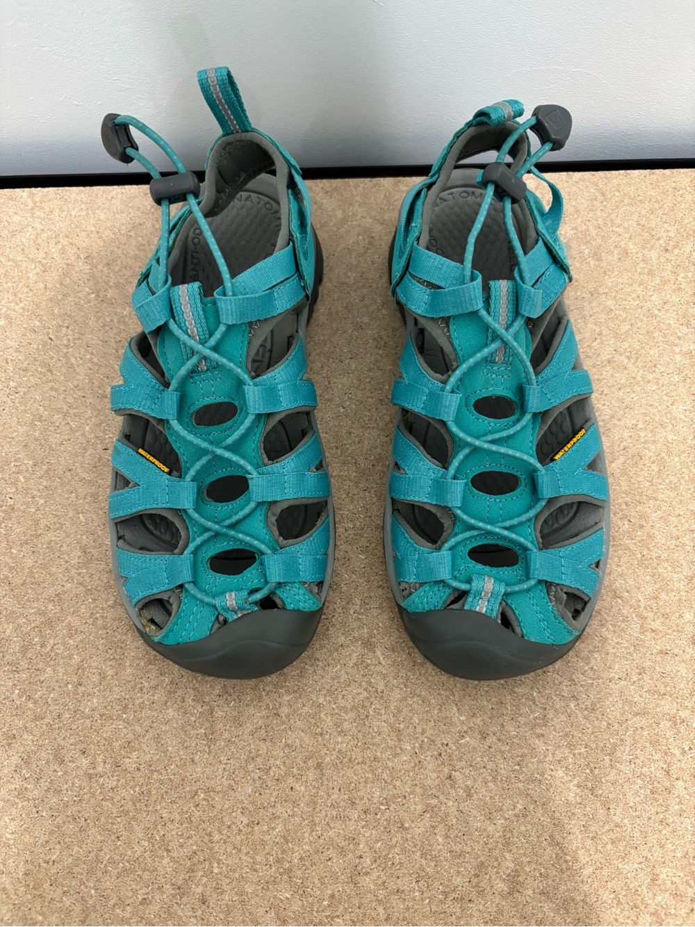 KEEN Whisper Waterproof Hiking Sandals Women’s Size 6 Teal Gray Closed Toe